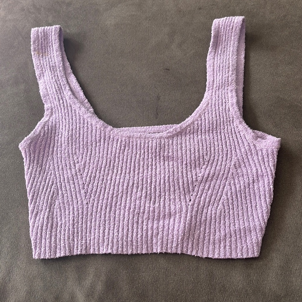 Kendal and Kylie purple cropped tank